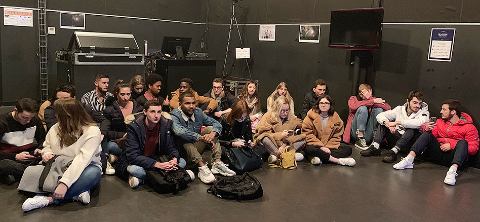 Répétition pour Monk devant les étudiants de La Rochelle Digital School